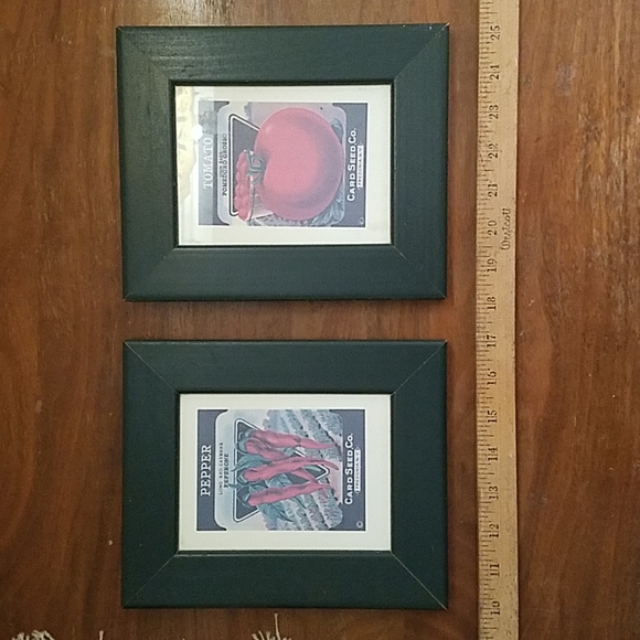 Vintage framed seed pack label art 2 pc New York - Picture 4 of 4